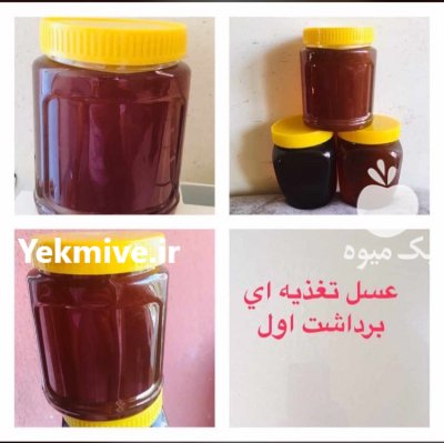 عسل تغذيه اي برداشت اول در سنندج در گروه عسل شیره و فرآورده ی مربا - طبیعی گون کوهی آویشن در یکمیوه -عکس1