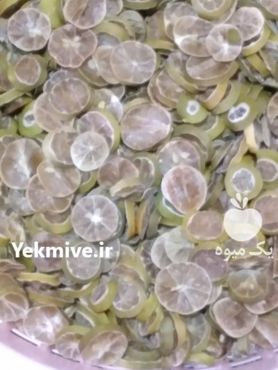 لیمو ترش ریز خشک تولید روز در کرمان  در گروه میوه های خشک - پرتقال سیب حبه ورق صنعتی خانگی در یکمیوه
