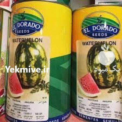 فروش بذر هندوانه الدورادو در شیراز در گروه خرید فروش عمده هندوانه - صادراتی گرد بیضی زرد قرمز در یکمیوه -عکس1