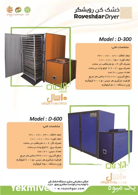 دستگاه های خشک کن میوه سبزیجات در اصفهان در گروه مشاوره در یکمیوه -عکس1