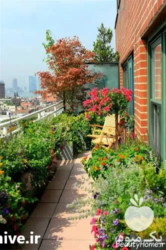 فضای سبز تراس در باغ گل در گروه خدمات باغبانی در یکمیوه -عکس1