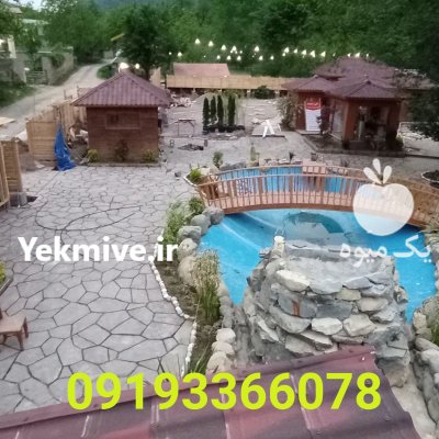 محوطه سازی با سنگ لاشه در گروه سازنده در یکمیوه -عکس1
