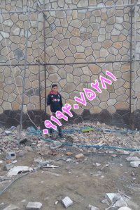 اجرای سنگ لاشه سنگ ورقه ای در گروه سازنده در یکمیوه