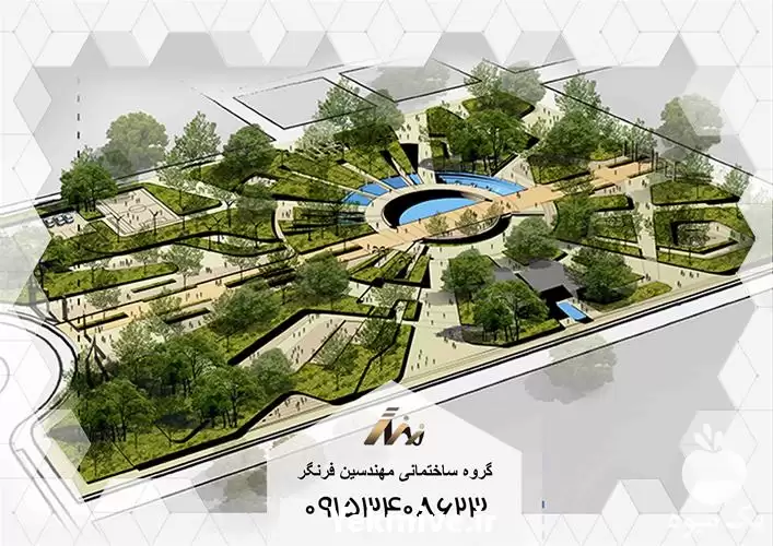 طراحی فضای سبز در گروه سازنده در یکمیوه -عکس1