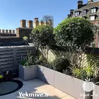 طراحی و اجرای فضای سبز در ساری در گروه سازنده در یکمیوه