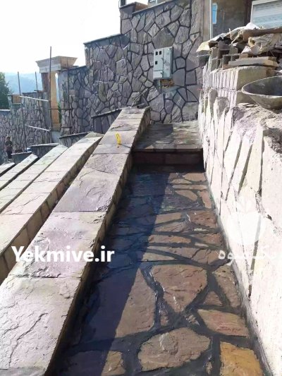 اجرای سنگ لاشه در تهران نصب در ارجمند در گروه سازنده در یکمیوه -عکس1