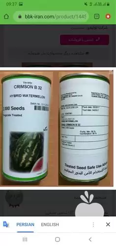 قیمت خرید بذر هندوانه صادراتی زودرس در اهواز در گروه خرید و فروش بذر هندوانه در یکمیوه -عکس1