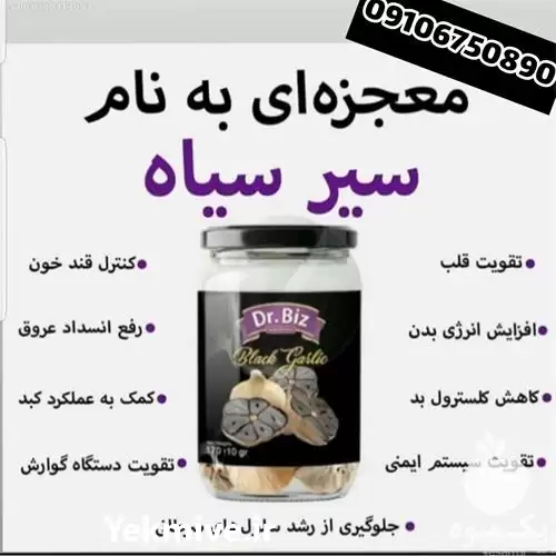 فروش سیر سیاه اصل دکتر بیز در اردبیل در گروه خرید و فروش سیر در یکمیوه -عکس1