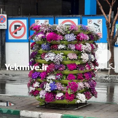 فلاورباکس طبقاتی هیلدا چهار ضلعی گلدان در تهران در گروه خرید و فروش تجهیزات گلخانه در یکمیوه -عکس2