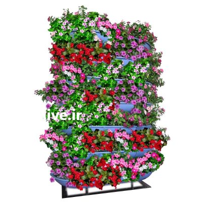 فلاورباکس شهری هیلدا گلدان طبقاتی بیضی در تهران در گروه خرید و فروش انواع گل در یکمیوه -عکس2