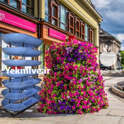 فلاورباکس شهری هیلدا گلدان طبقاتی بیضی در تهران در گروه خرید و فروش انواع گل در یکمیوه -عکس3