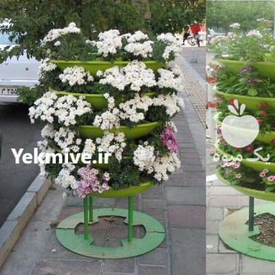 فلاورباکس دور درختی هیلدا گلدان طبقاتی در تهران در گروه خرید و فروش انواع گل در یکمیوه -عکس3