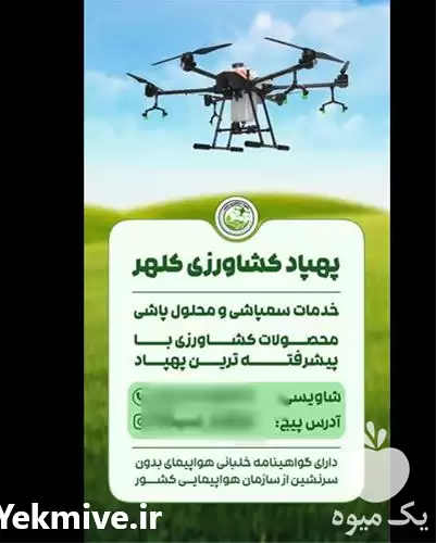 پهپاد کشاورزی کلهر در گروه خدمات باغبانی در یکمیوه -عکس1