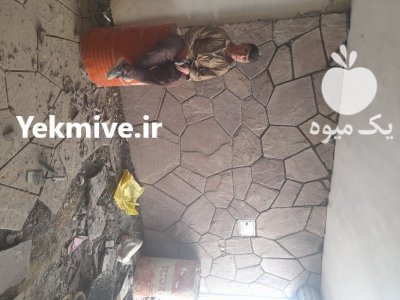 اجرای سنگ لاشه شماره تماس در گروه سازنده در یکمیوه -عکس3