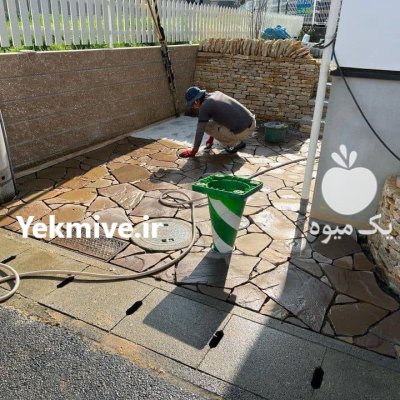 اجرای محوطه سازی با سنگ لاشه در دماوند در گروه سازنده در یکمیوه -عکس4