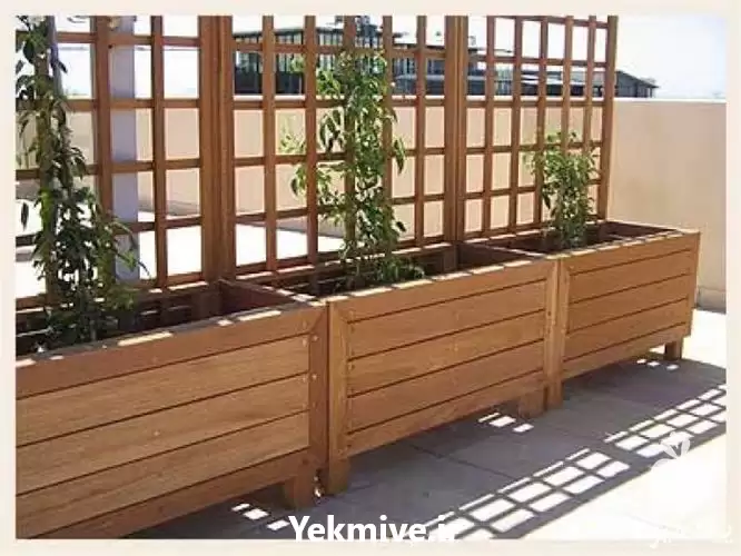 تولید و فروش فلاور باکس چوب در گروه خرید و فروش گیاهان زینتی در یکمیوه -عکس1