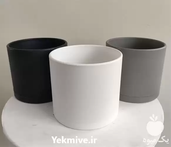 قیمت خرید گلدان سرامیکی استوانه قیمت در تهران در گروه خرید و فروش گیاهان زینتی در یکمیوه -عکس1