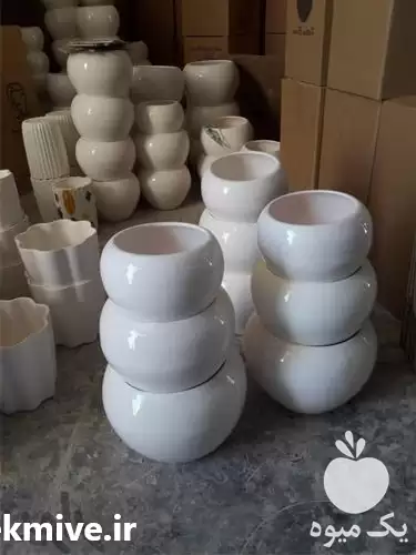 قیمت خرید گلدان کروی سرامیکی عمده در تهران در گروه خرید و فروش گلدان در یکمیوه -عکس1