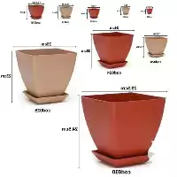 قیمت خرید گلدان مربع اریکا گل در مشهد در گروه خرید و فروش گلدان در یکمیوه