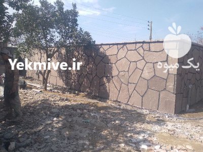 اجرای سنگ ورقه ای در گروه سازنده در یکمیوه -عکس1