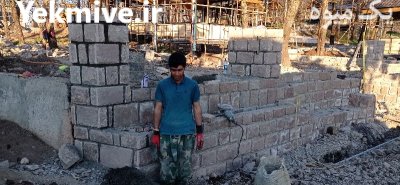 اجرای سنگ لاشه ای در گروه سازنده در یکمیوه -عکس1