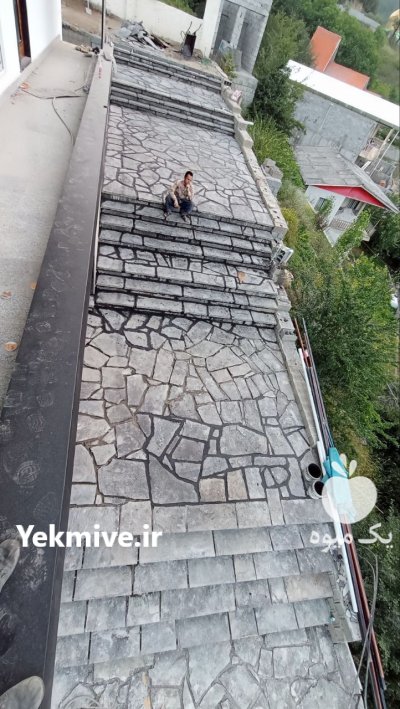 اجرای سنگ لاشه فروش سنگ ورقه در رودهن در گروه سازنده در یکمیوه -عکس1