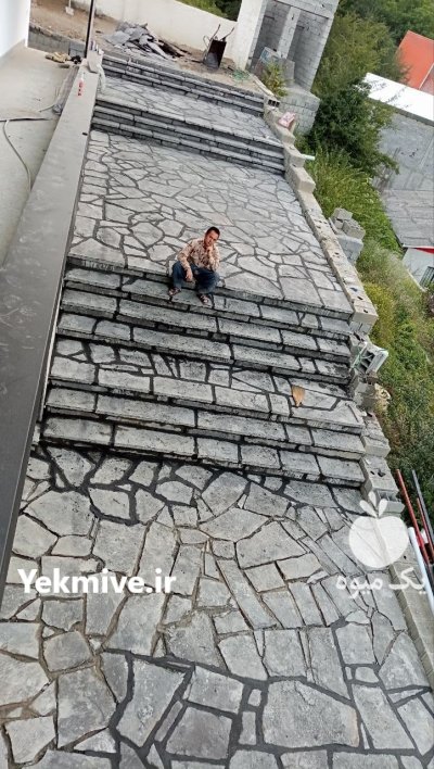 اجرای سنگ لاشه فروش سنگ ورقه در رودهن در گروه سازنده در یکمیوه -عکس2