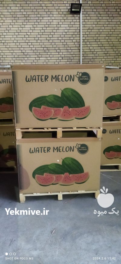 باکس پالت کارتنی هندوانه صادراتی در گروه خرید و فروش انواع بسته بندی کارتن در یکمیوه -عکس4