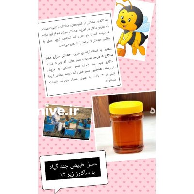 عسل چند گیاه خالص در تیران در گروه عسل شیره و فرآورده ی مربا در یکمیوه -عکس1