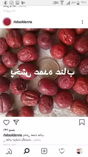فروش عمده عناب جگری رنگ توپر در بیرجند در گروه خرید و فروش گیاهان دارویی در یکمیوه -عکس1