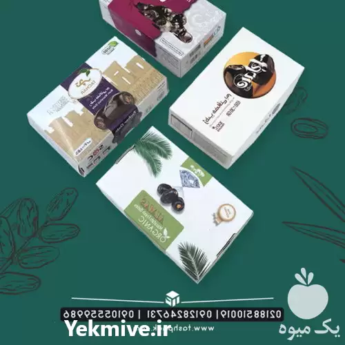 قیمت خرید جعبه خرما کارتن بسته در تهران در گروه انواع بسته بندی محصول در یکمیوه -عکس1