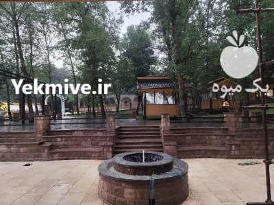 اجرای سنگ لاشه ورقه ای دماوند در گروه سازنده در یکمیوه -عکس1