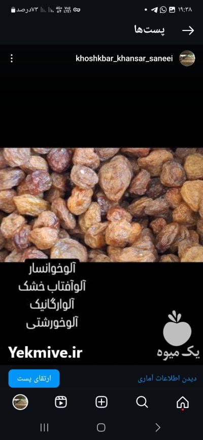 فروش آلو و لواشک آفتاب خشک در خوانسار در گروه فرآورده های آلو و آلوچه در یکمیوه -عکس3