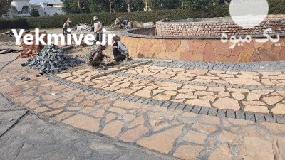 اجرای سنگ لاشه تهران در گروه سازنده در یکمیوه -عکس3