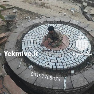 اجرای سنگ لاشه فروش سنگ لاشه در آبسرد در گروه سازنده در یکمیوه -عکس1