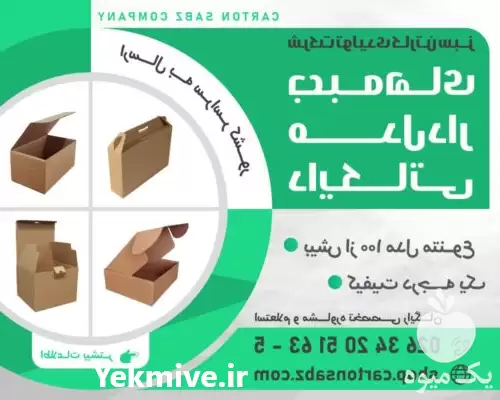 کارتن سازی فروش تولید انواع کارتن در کرج در گروه خرید و فروش انواع بسته بندی کارتن در یکمیوه -عکس1